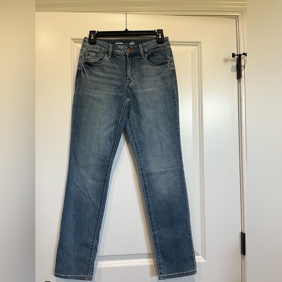 Womans Size O.     Old Navy Mid Rise Power Slim straight jean - Picture 1 of 2